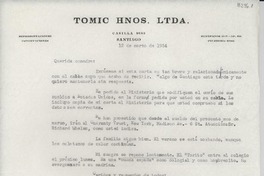 [Carta] 1954 mar. 12, [Santiago, Chile] [a] [Gabriela Mistral]