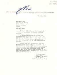 [Carta] 1950 mar. 30, New York, [Estados Unidos] [a] Doris Dana co Gabriela Mistral, Hotel México, Jalapa, Veracruz, México