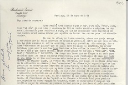 [Carta] 1954 mayo 28, Santiago [a] Gabriela Mistral