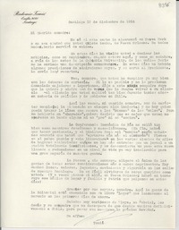 [Carta] 1954 dic. 17, Santiago [a] Gabriela Mistral