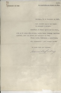 [Memorandum], 1938 dic. 21, Santiago, [Chile]