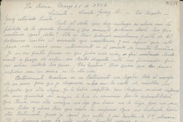 [Carta] 1947 mar. 31, La Serena, [Chile] [a] Lucila Godoy A., Los Angeles, [EE.UU.]
