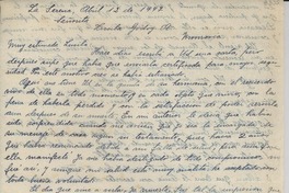 [Carta] 1947 abr. 12, La Serena, [Chile] [a] Lucila Godoy A., Monrovia, [EE.UU.]
