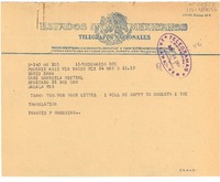 [Telegrama] 1950 may 24, Phoenix, Arizona, [Estados Unidos] [a] Doris Dana, Jalapa, Veracruz, [Mexico]