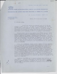 [Carta] 1948 dic. 20, París [a] Gabriela Mistral, Veracruz, México