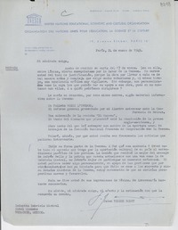 [Carta] 1949 ene. 24, París [a] Gabriela Mistral, Veracruz, México