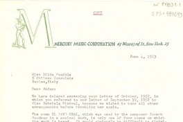 [Carta] 1953 jun. 4, New York, [Estados Unidos] [a] Gilda Pendola, Naples, Italy