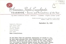 [Carta] 1955 jun. 27, Chicago Illinois, [Estados Unidos] [a] Gabriela Mistral co Doris Dana, Long Island, New York, [Estados Unidos]