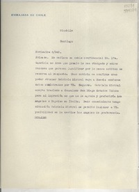 [Carta] 1945 nov. 8, [Brasil] [a] MinChile, Santiago