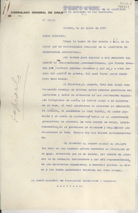 [Oficio] N° 2414, 1937 ene. 30, Lisboa, [Portugal] [al] Señor Ministro de Relaciones Exteriores y Comercio, Santiago, [Chile]