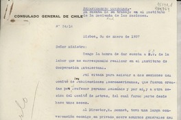 [Oficio] N° 2414, 1937 ene. 30, Lisboa, [Portugal] [al] Señor Ministro de Relaciones Exteriores y Comercio, Santiago, [Chile]