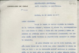 [Oficio] N° 2515, 1937 ene. 30, Lisboa, [Portugal] [al] Señor Ministro de Relaciones Exteriores y Comercio, Santiago, [Chile]