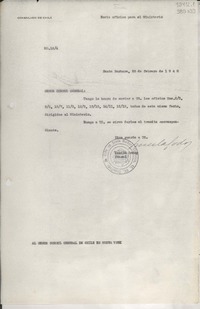[Oficio] N° 164, 1948 feb. 28, Santa Barbara, [Estados Unidos] [al] Señor Cónsul General de Chile en Nueva York