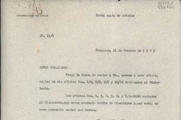 [Oficio] N° 111, 1949 feb. 11, Veracruz, [México] [al] Señor Embajador de Chile en México