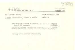 [Carta] 1956 oct. 15, [New York, Estados Unidos] [a] Gabriela Mistral, [Estados Unidos]