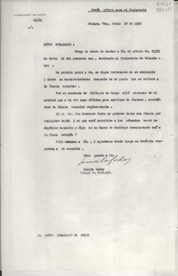 [Oficio] N° 2612, 1950 jun. 29, Jalapa, Ver., México [al] Señor Embajador de Chile