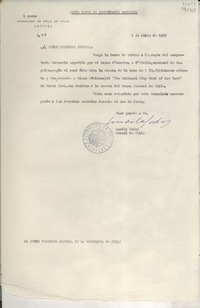 [Oficio] N° 78, 1952 jul. 1, Nápoles, Italia [al] Señor Tesorero General de la República de Chile