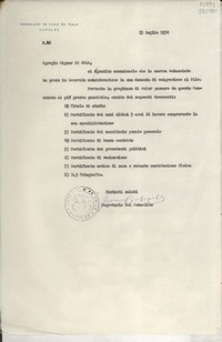 [Oficio] N° 86, 1952 luglio 15, Nápoles, Italia [a] Egregio Signor Di Nola
