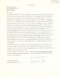 [Carta] 1967 may 24, Washington D.C., [Estados Unidos] [a] Doris Dana, Madrid, Spain