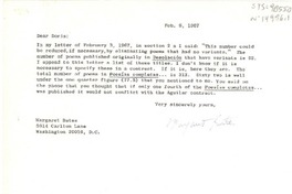 [Carta] 1967 feb. 6, Washington D.C., [Estados Unidos] [a] Doris [Dana]