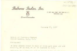 [Carta] 1957 jan. 16, [New York, Estados Unidos] [a] albacea de Gabriela Mistral, Roslyn Harbor, N.Y., [Estados Unidos]