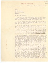 [Carta] 1934 nov. 29, Barcelona, España [a] Srta. Lucila Godoy, Cónsul de Chile, Madrid