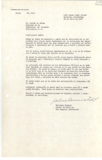 [Carta] N° 142, GM/cs, 1947 mar. 25, 1305 Buena Vista Street, Monrovia, California, [EE.UU.] [al] Dr. Luther H. Evans, Director de la Biblioteca del Congreso, Washington, D. C., [EE.UU.]