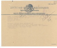 [Telegrama] 1949 jul. 14, México D. F. [a] Gabriela Mistral, Jalapa, Ver.