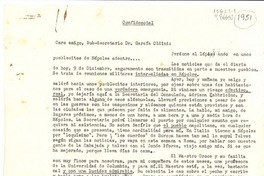 [Carta] 9 dic. [1951], [Italia] [al] Caro amigo, Sub-Secretario Dr. García Oldini