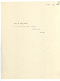 [Carta] 1952 mayo 24, [Italia] [a] Consulado de Chile, Genova