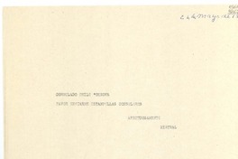 [Carta] 1952 mayo 24, [Italia] [a] Consulado de Chile, Genova
