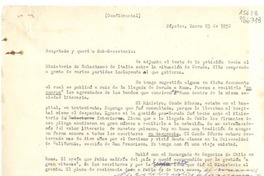 [Carta] 1952 ene. 25, Nápoles, [Italia] [al] Respetado y querido Sub-Secretario