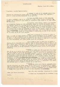 [Carta] 1952 ene. 28, Nápoles, [Italia] [al] Respetado y querido Sub-Secretario