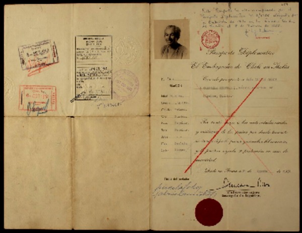 [Pasaporte diplomático] [a] Gabriela Mistral