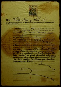 Certificado de nacimiento de Juan Manuel Godoy