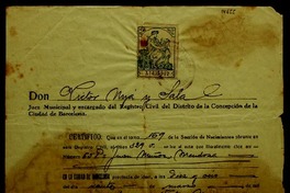Certificado de nacimiento de Juan Manuel Godoy