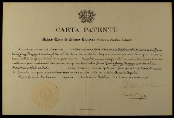 Carta patente [aceptando el nombramiento de Gabriela Mistral como Cónsul de Chile en Porto, Portugal]