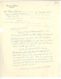 [Carta] 1934 mars 20, Bureou de Poste - Principal, Poste Rest ante, Casablanca, [Marruecos] [al] Monsieur le Consul