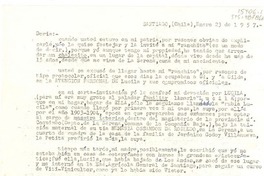 [Carta] 1957 ene. 23, Santiago, Chile [a] Doris Dana, Long Island, New York, Estados Unidos