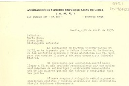 [Carta] 1957 feb. 8, Santiago, Chile [a] Doris Dana, New York, Estados Unidos]