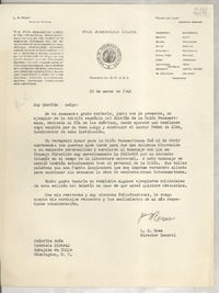 [Carta] 1946 mar. 20, Washington, D. C., U.S.A. [a la] Señorita doña Gabriela Mistral, Embajada de Chile, Washington, D. C., [EE.UU.]