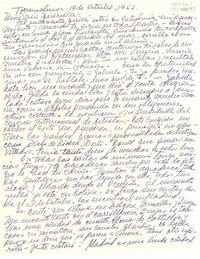 [Carta] 1952 oct. 19, Torremolinos, Málaga, [España] [a] Doris Dana, New York, [Estados Unidos]