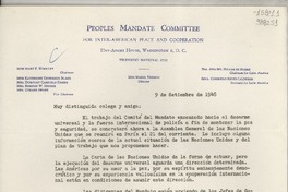[Carta] 1948 sept. 9, Washington D. C., [Estados Unidos] [a] Muy distinguida colega y amiga