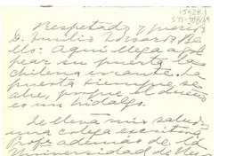 [Carta] 1949 , Jalapa, [México] [a] Emilio Edwards Bello