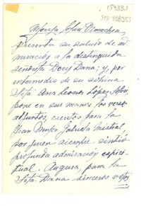 [Carta] 1961 jun. 12, La Paz, [Bolivia] [a] Doris Dana