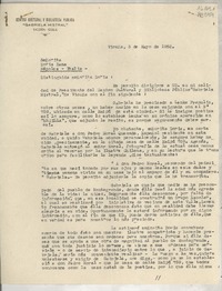 [Carta] 1952 abr. 29, Vicuña, Chile [a la] Señorita Doris Dana, Nápoles, Italia