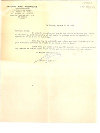 [Carta] 1963 ago. 31, La Serena, [Chile] [a] Doris [Dana]