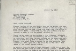 [Carta] 1950 Jan. 2, [New York, Estados Unidos] [a] Father Roderick Wheeler, Washington