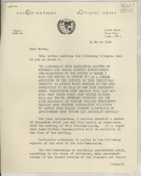 [Carta] 1946 Mar. 14, London, Inglaterra [a] Miss Mistral, Claridge's Hotel, Brook Street