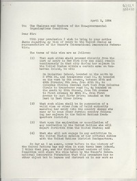[Carta] 1954 Apr. 1, [Estados Unidos] [a] Dear Sir